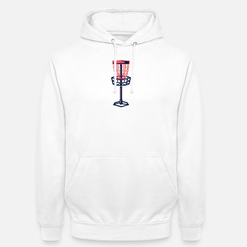 Disc Golf Basket Disc Disc Target - Sweat-shirt à capuche unisexe - blanc