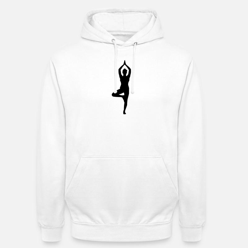 Yoga Silhouette - Sweat-shirt à capuche unisexe - blanc