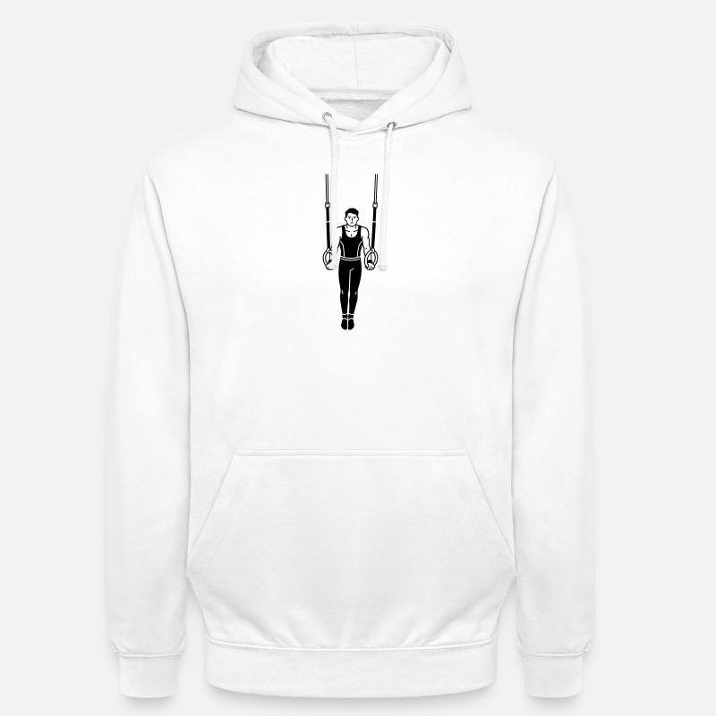 Turnringe - Unisex Hoodie - Weiß