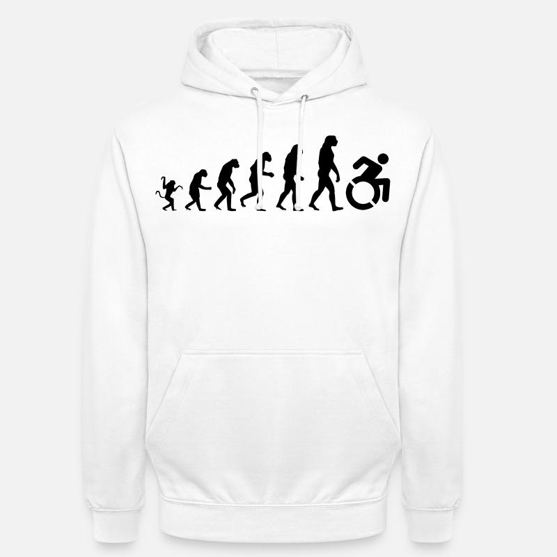 Evolution des Rollstuhls * - Unisex Hoodie - Weiß