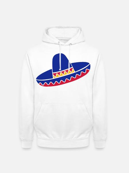 Sombrero Azul de Fiesta - Unisex Hoodie - white