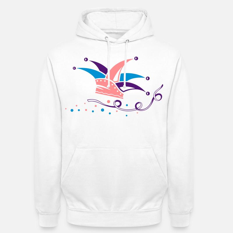 Fool’s Cap Fool’s Hat Carnaval Carnaval - Sweat-shirt à capuche unisexe - blanc