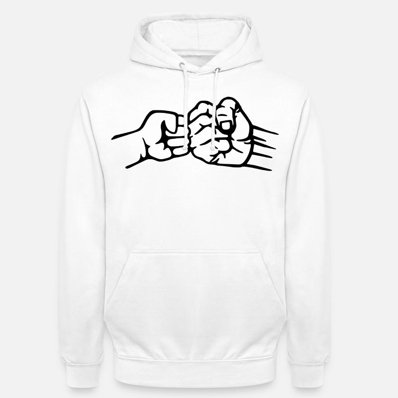 Far og søn - Luvtröja unisex - vit