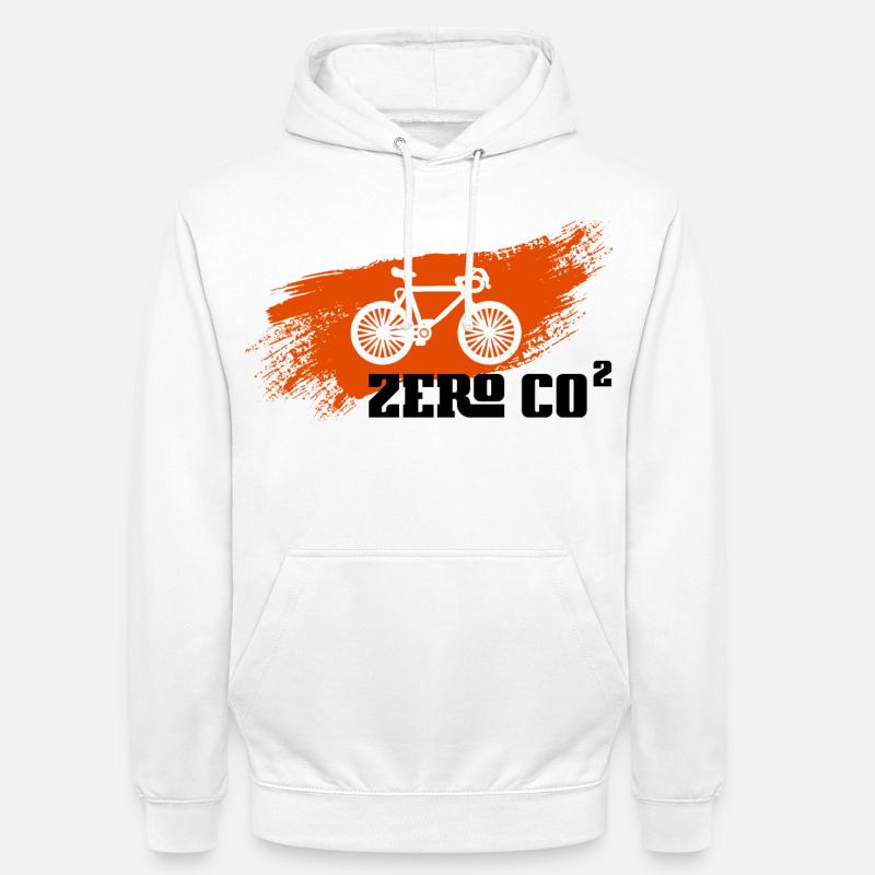 Zero CO2 - Sweat-shirt à capuche unisexe - blanc