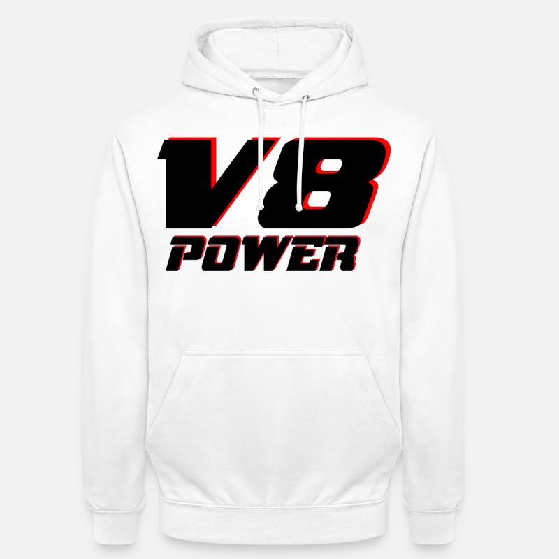V8 - Hættetrøje unisex - hvid