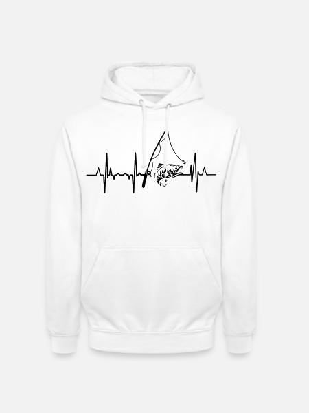 Fischerei Herzlinie - Unisex Hoodie - Weiß