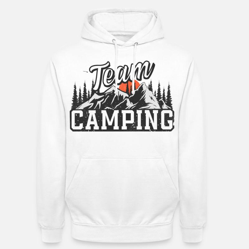 Équipe Camping - Sweat-shirt à capuche unisexe - blanc