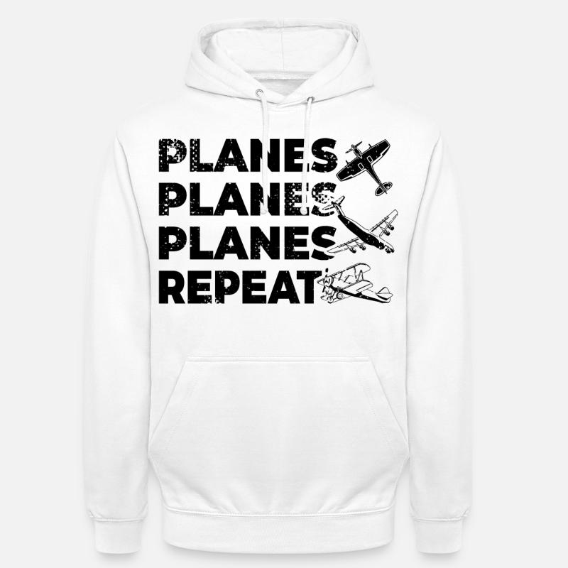 Sort de Planespotter - Sweat-shirt à capuche unisexe - blanc