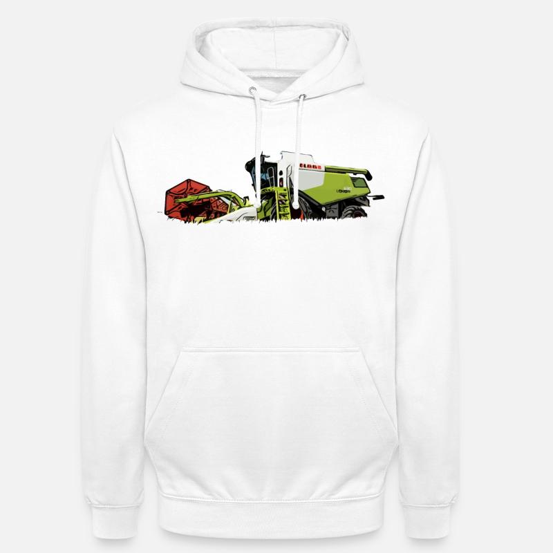 Moissonneuse-batteuse 630 - Sweat-shirt à capuche unisexe - blanc