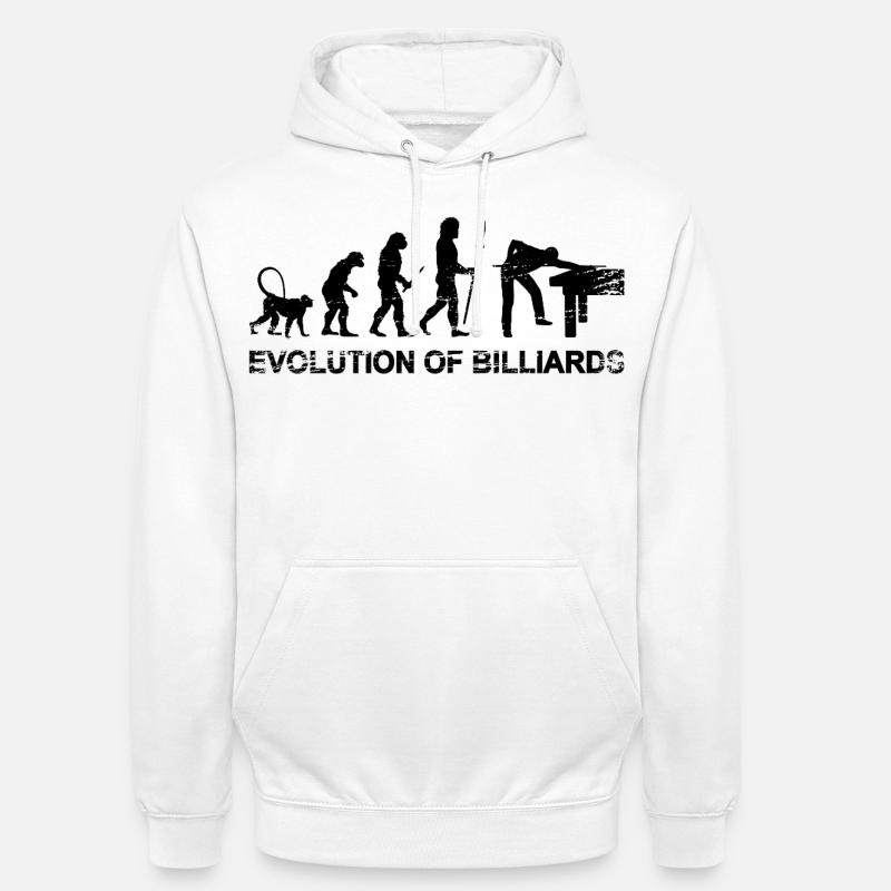 Billiards Evolution - Unisex Hoodie - white