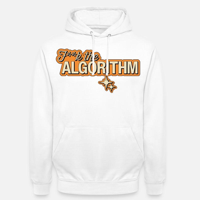 Fk the Algorithm – Digitale Rebellion - Unisex Hoodie - Weiß