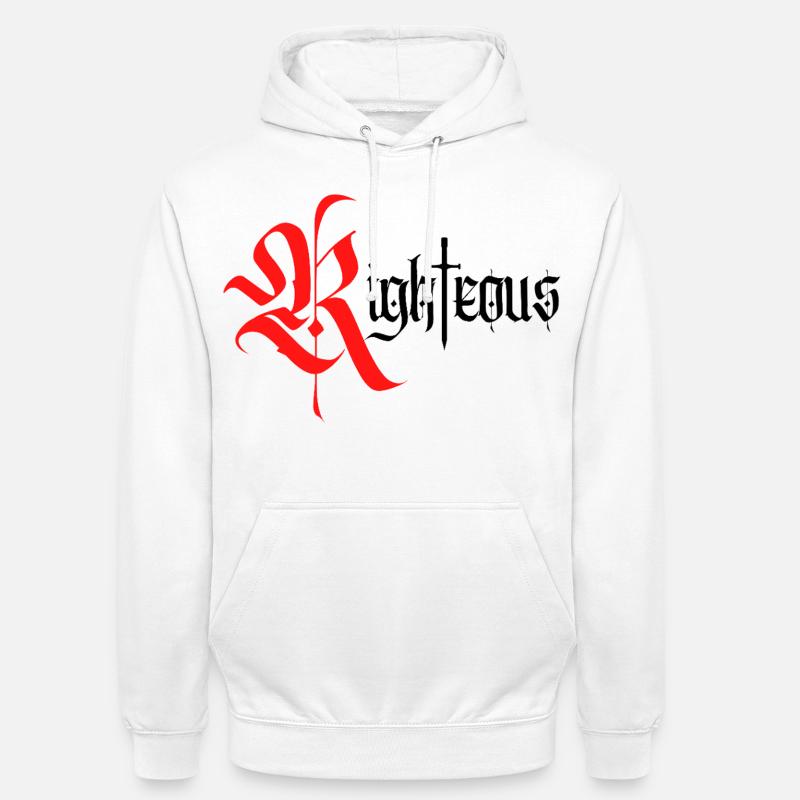 Conception gothique vertueuse avec épée - Sweat-shirt à capuche unisexe - blanc