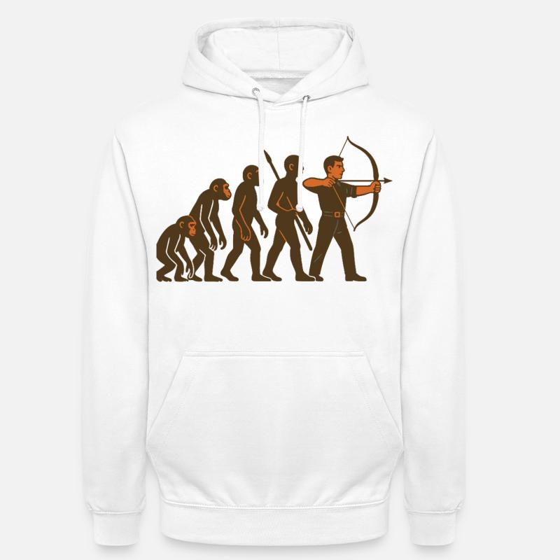 Archery Evolution Archer Bow Target - Unisex Hoodie - white