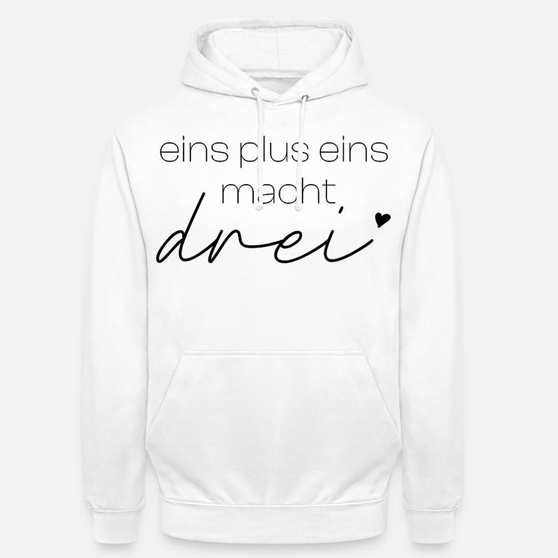 eins plus eins macht drei  - Unisex Hoodie - Weiß