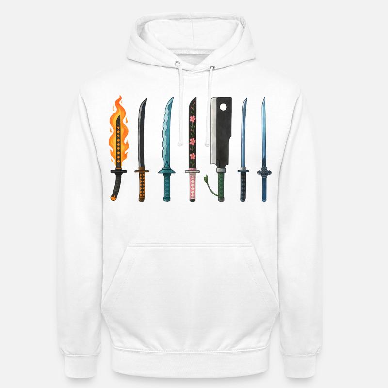 Conception de la collection d’épées d’anime - Sweat-shirt à capuche unisexe - blanc