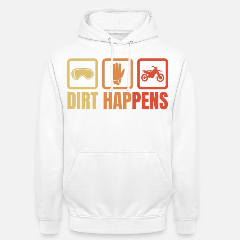 Man wird dreckig - Unisex Hoodie - Weiß