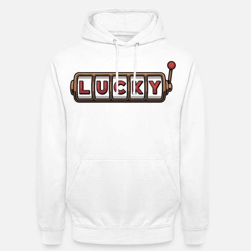 Conception de machine à sous chanceuse - Sweat-shirt à capuche unisexe - blanc