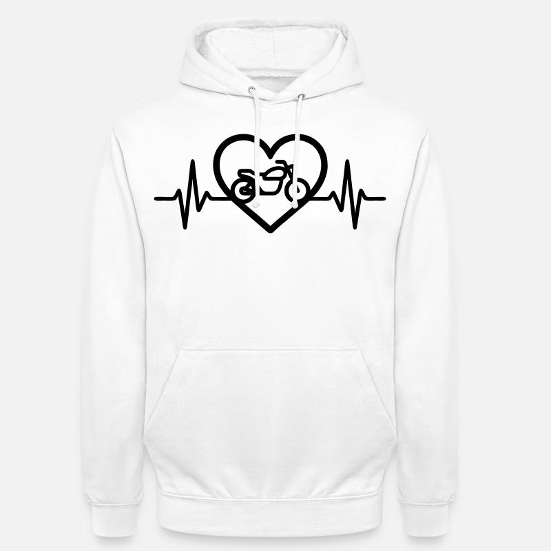 Motorrad Herz Biker Leidenschaft - Unisex Hoodie - Weiß