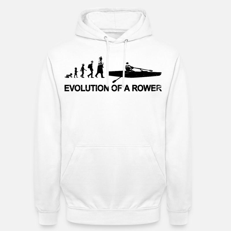 Évolution des rameurs - Sweat-shirt à capuche unisexe - blanc