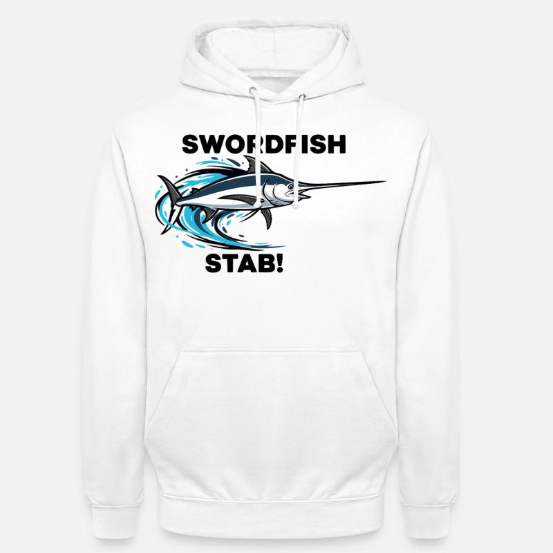 Espadon Stab Épée Mer Swordfish - Sweat-shirt à capuche unisexe - blanc