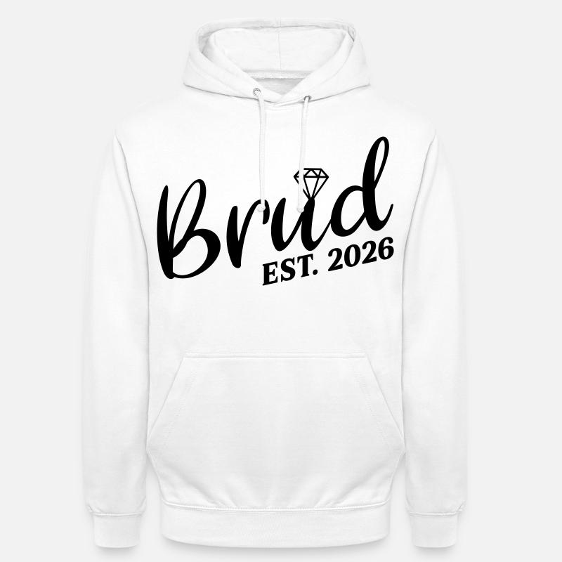 Mariée suédoise 2026 - Sweat-shirt à capuche unisexe - blanc