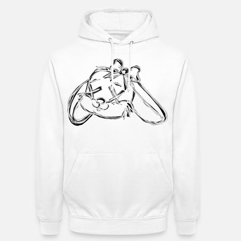 Dead Bunny Grey - Sweat-shirt à capuche unisexe - blanc