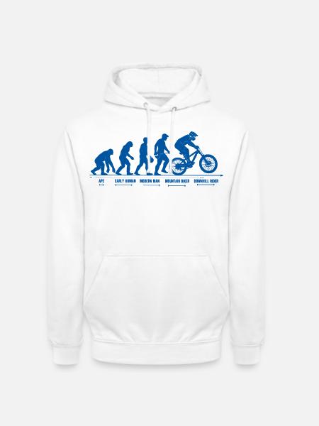Mountainbike Evolution Downhill MTB Geschenk - Unisex Hoodie - Weiß