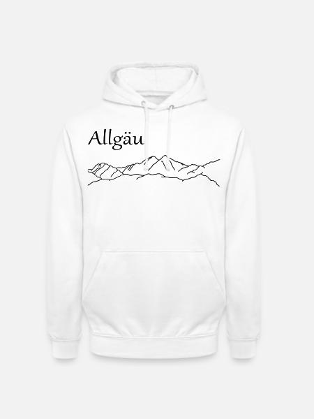 Allgäu Berge - Unisex Hoodie - Weiß