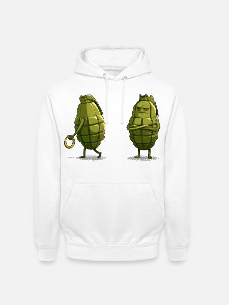 Grimmige Granate Figur - Unisex Hoodie - Weiß