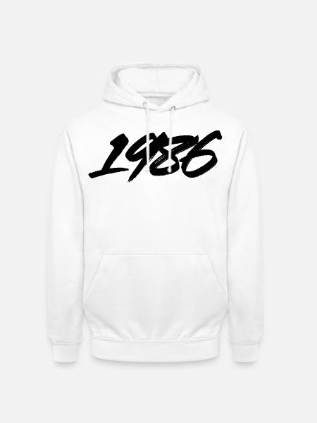 Graffiti-Pinsel von 1986 - Unisex Hoodie - Weiß