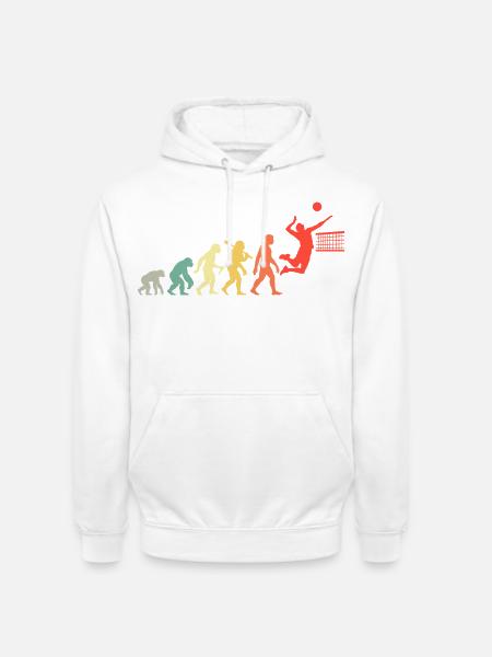Volleyball Evolution für Vollyeballverein - Unisex Hoodie - Weiß