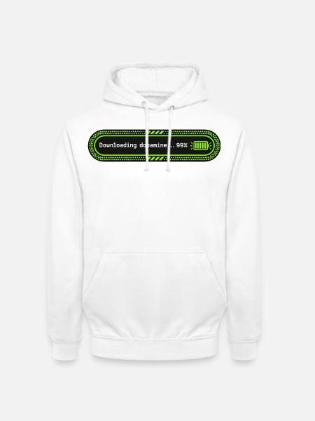 Dopamine 99 Lustige Ladeleiste herunterladen - Unisex Hoodie - Weiß
