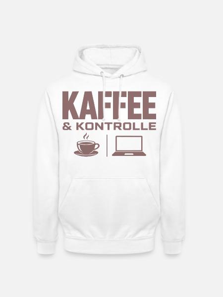 Kaffee & Kontrolle Tech-Motiv - Unisex Hoodie - Weiß