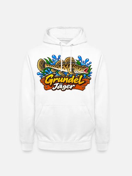 Grundeljäger Goby Hunter - Unisex Hoodie - Weiß