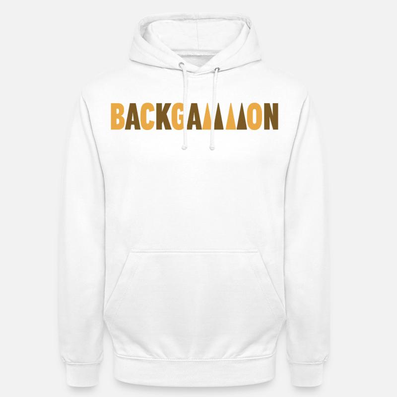 backgammon - Sweat-shirt à capuche unisexe - blanc