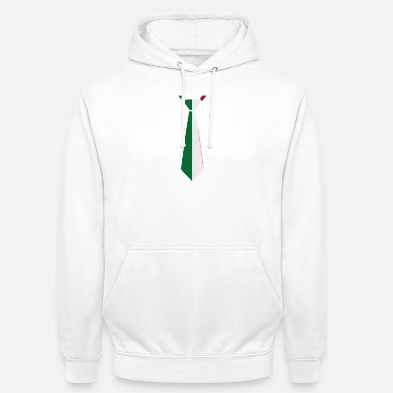 Cravate Italie – Conception du drapeau - Sweat-shirt à capuche unisexe - blanc