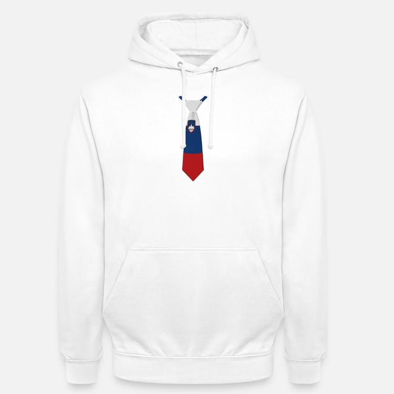Cravate Slovénie – Conception du drapeau - Sweat-shirt à capuche unisexe - blanc