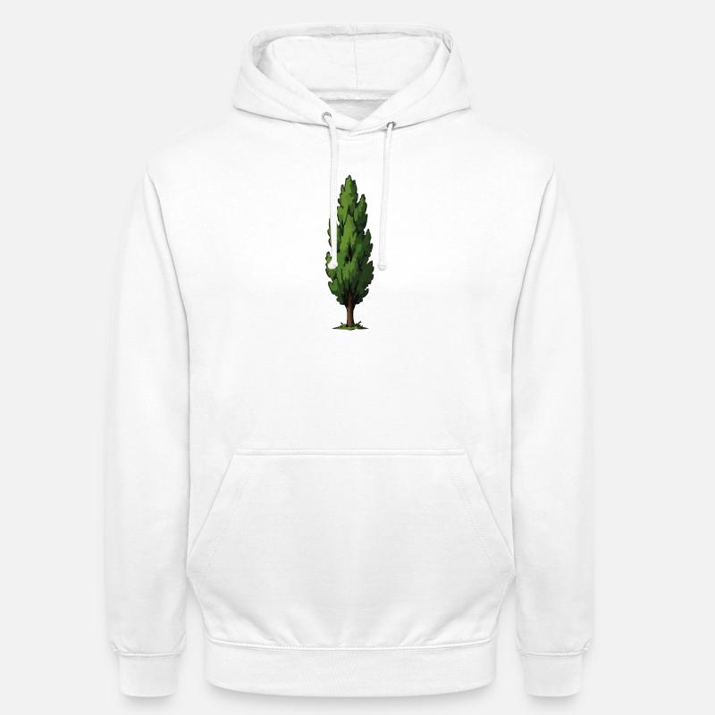 Stylized Green Tree Shape - Unisex Hoodie - white