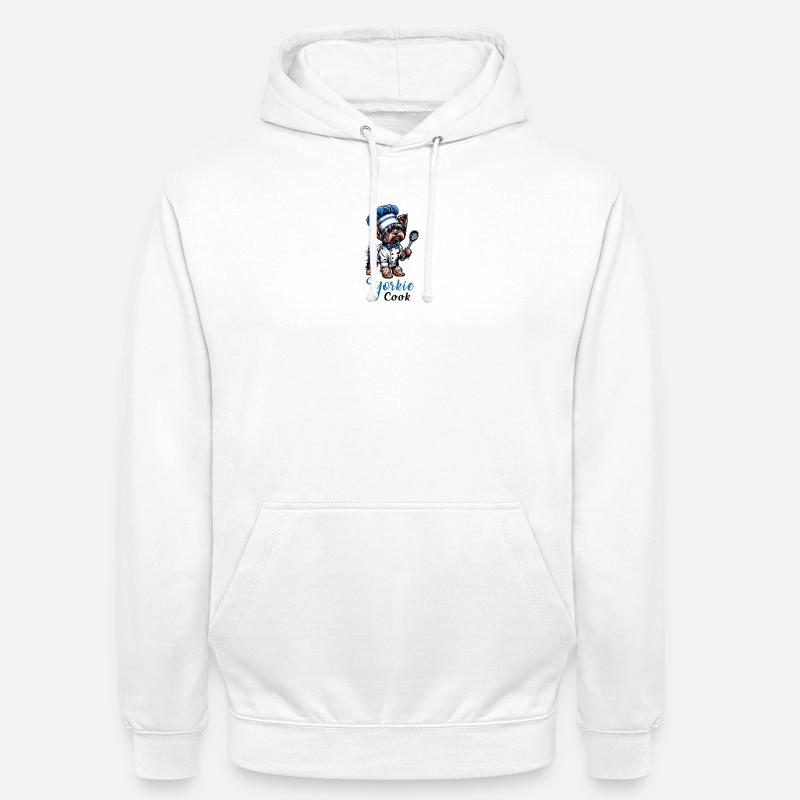 Cuisinier du Yorkshire Terrier - Sweat-shirt à capuche unisexe - blanc