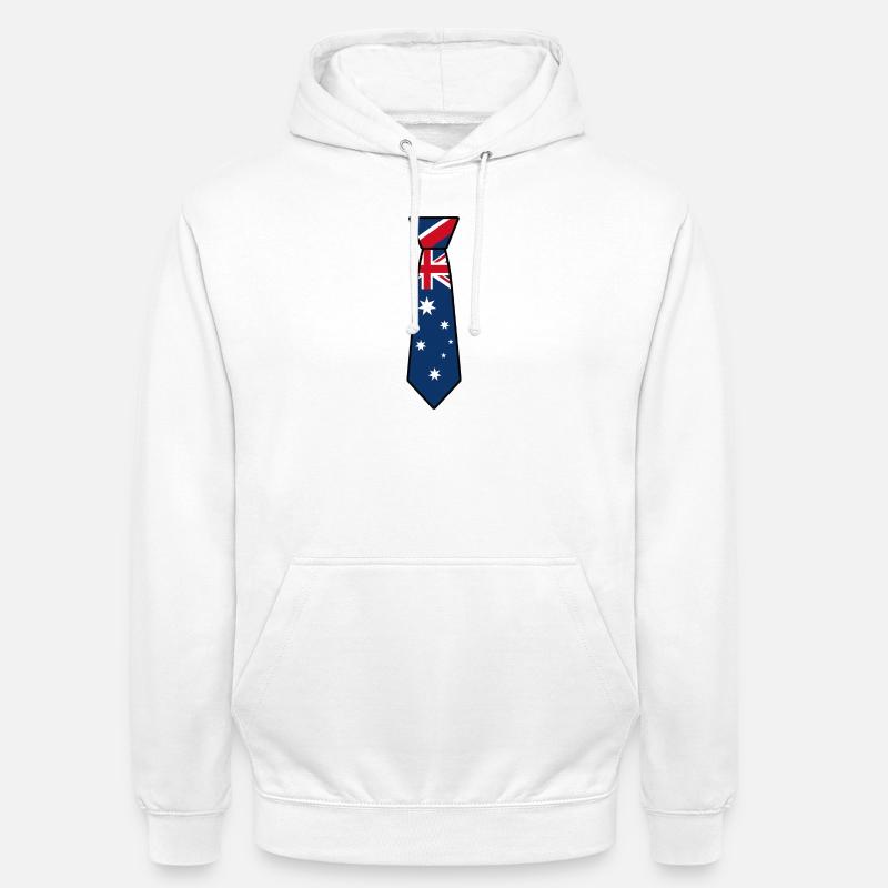 Cravate Australie – Conception du drapeau - Sweat-shirt à capuche unisexe - blanc