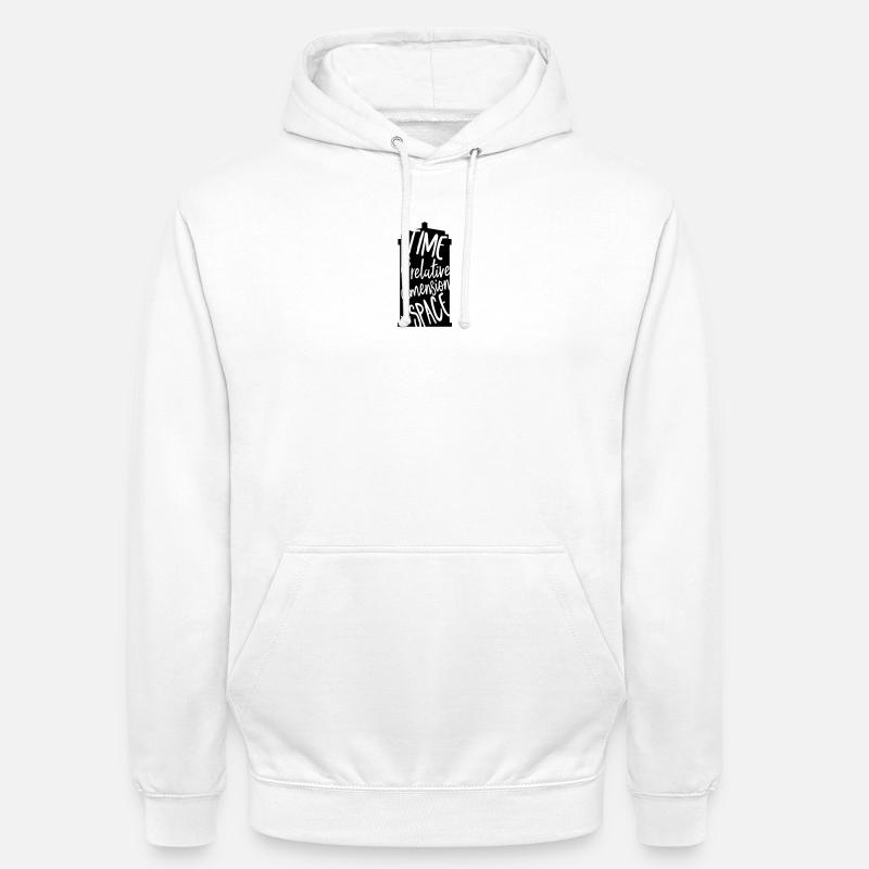 Temps et dimension relative dans l’espace - Sweat-shirt à capuche unisexe - blanc