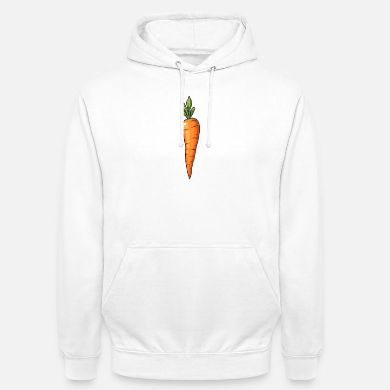 Carotte - Sweat-shirt à capuche unisexe - blanc