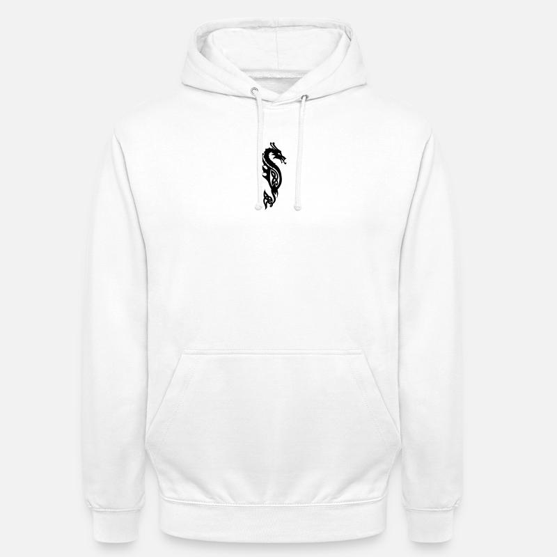 Monströse Seeschlange oder Drachenvektor - Unisex Hoodie - Weiß