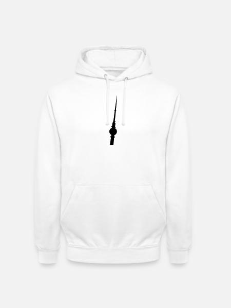 Fernsehturm schief - Unisex Hoodie - Weiß