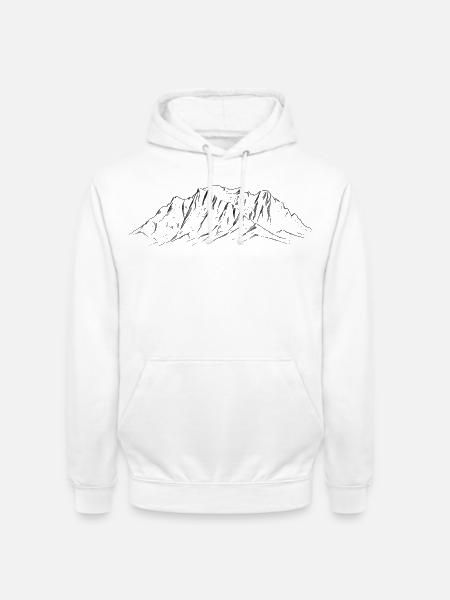 Zugspitze - höchster Berg Deutschland - Unisex Hoodie - Weiß
