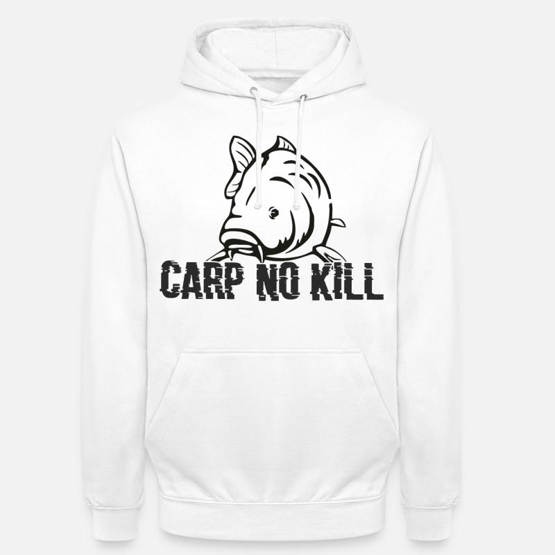 Carpe : Carp no kill 2019 - Sweat-shirt à capuche unisexe - blanc