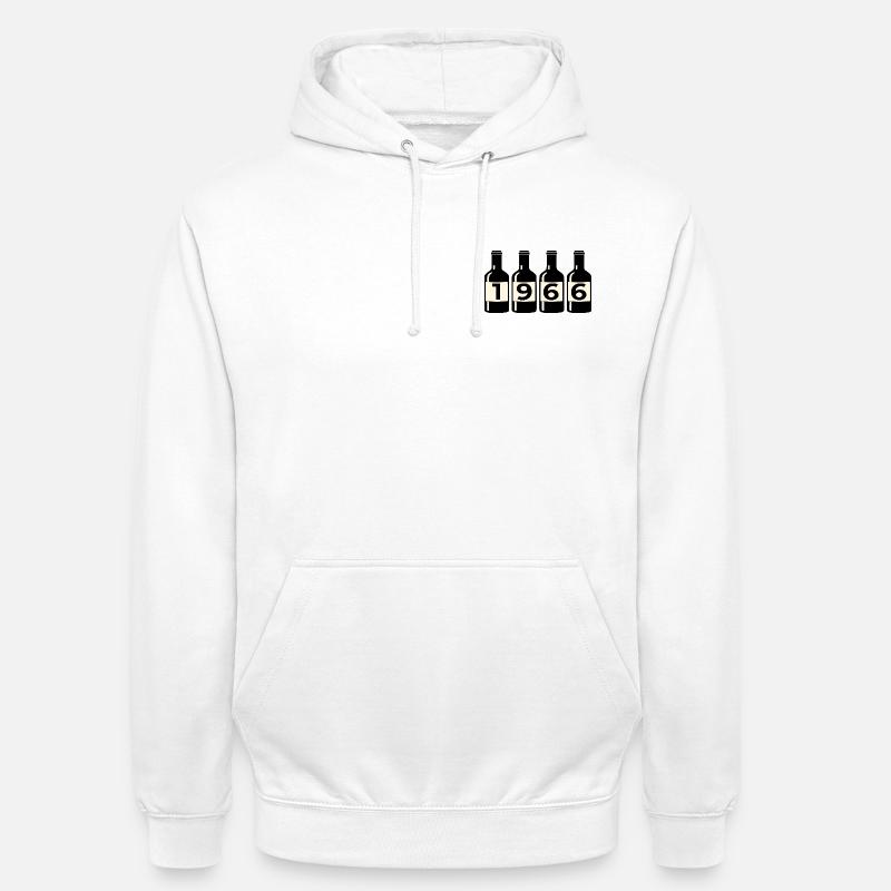 Année de Naissance 1966 Vin - Sweat-shirt à capuche unisexe - blanc