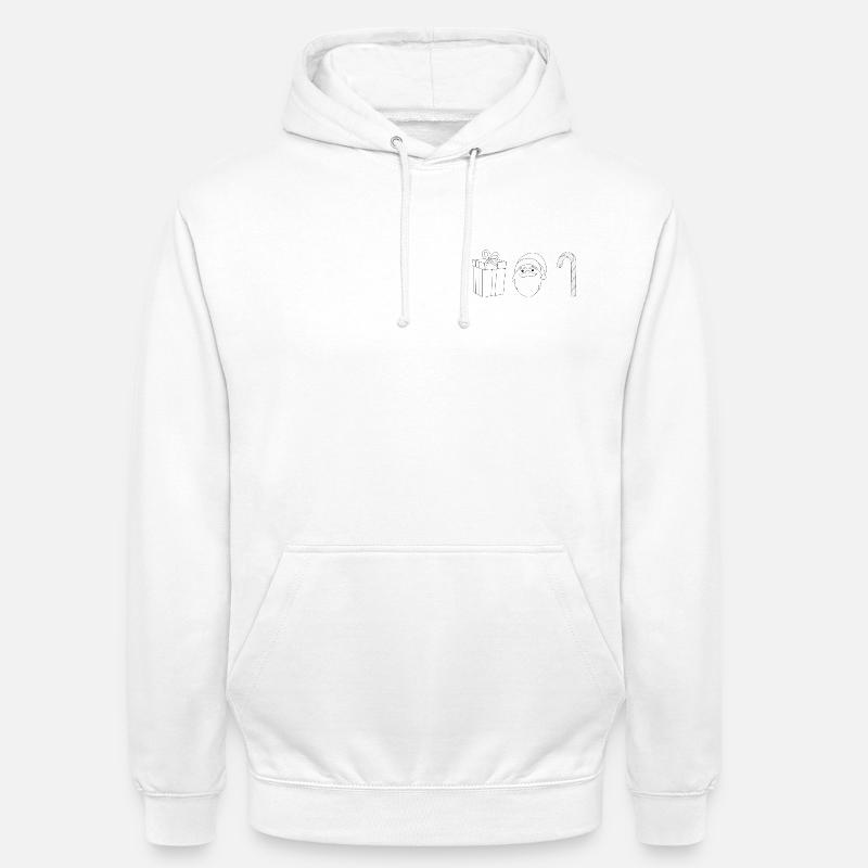 Cadeau de Noël Santa Candy Cane - Sweat-shirt à capuche unisexe - blanc