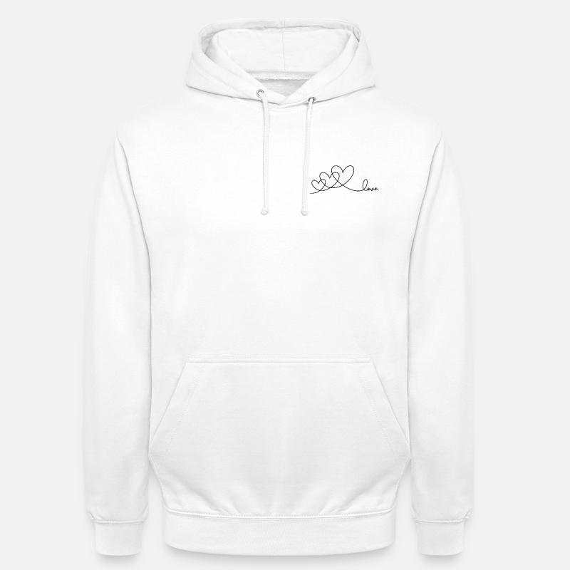 Amour - Sweat-shirt à capuche unisexe - blanc