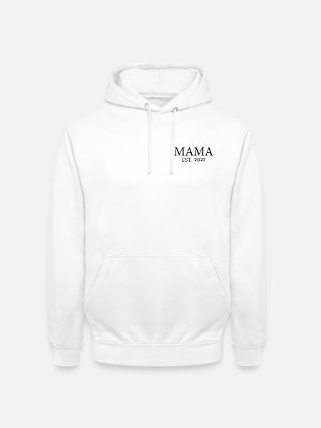 Mama 2027 Schwangerschaftsankündigung - Unisex Hoodie - Weiß